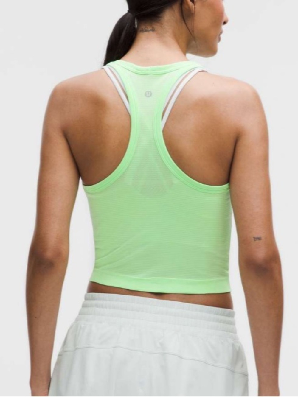Lululemon Swiftly Tech Cropped Racerback Tank Top 2.0 Citra Lime Size 4